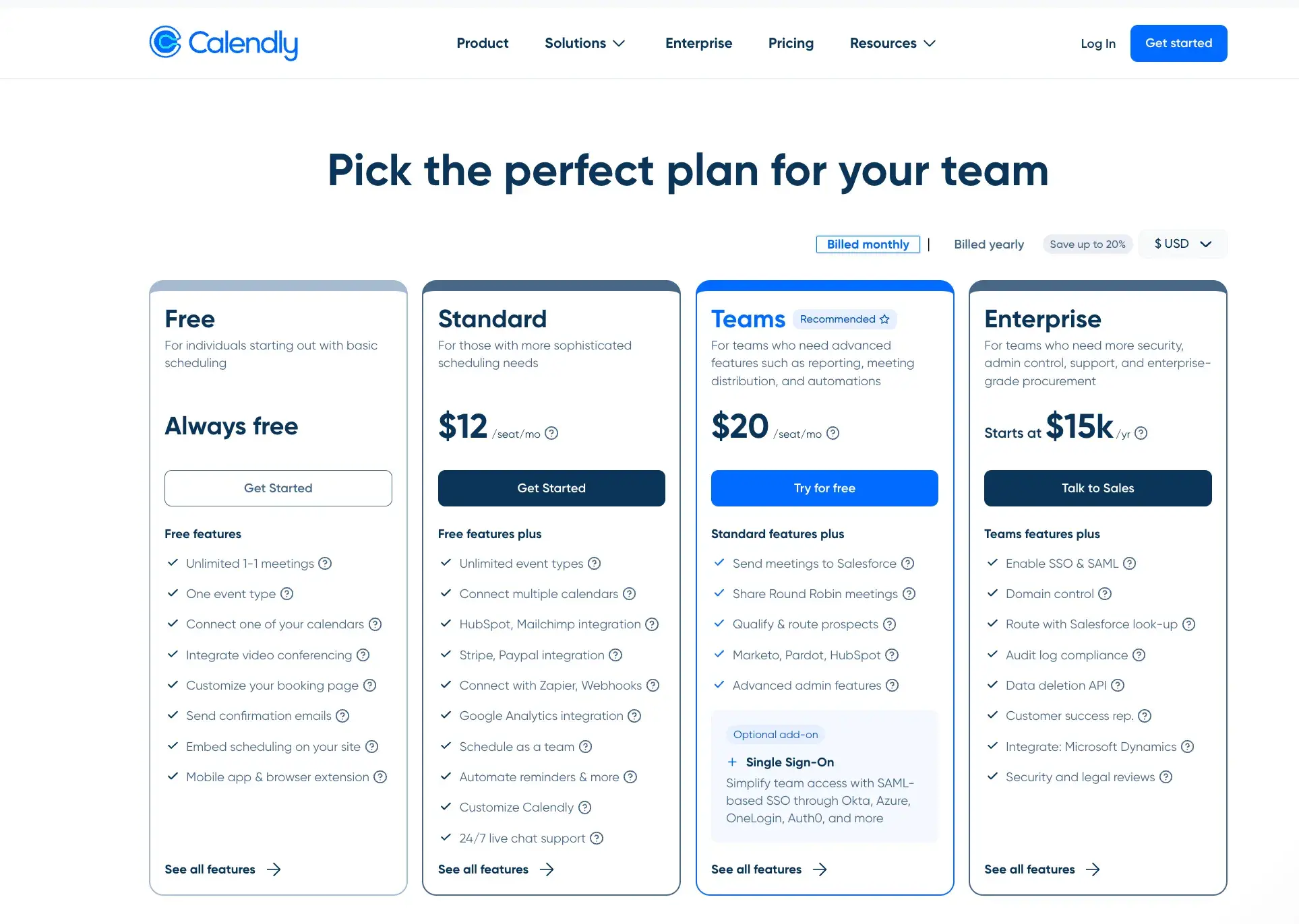 Calendly pricing for ai scheduling tool