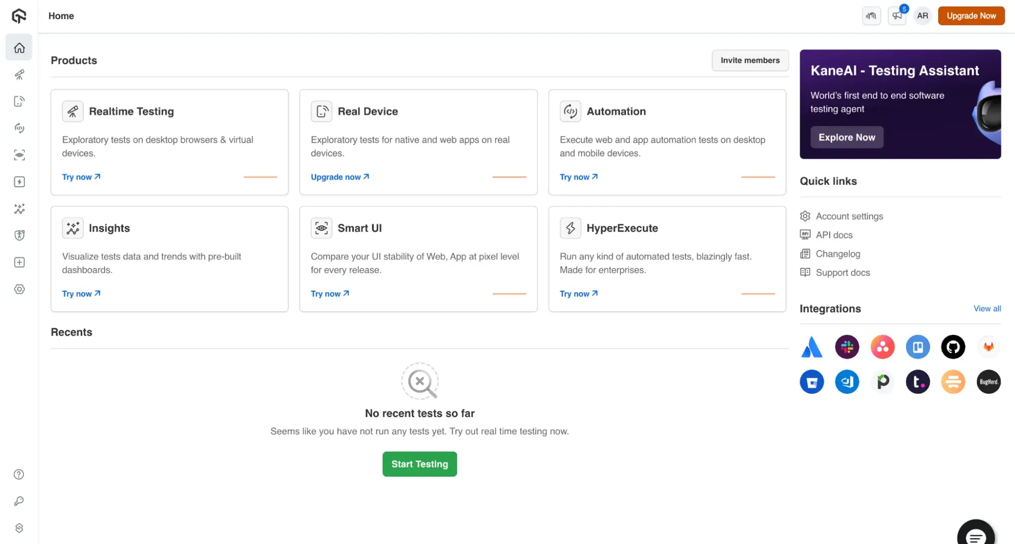 ai testing tool lambdatest