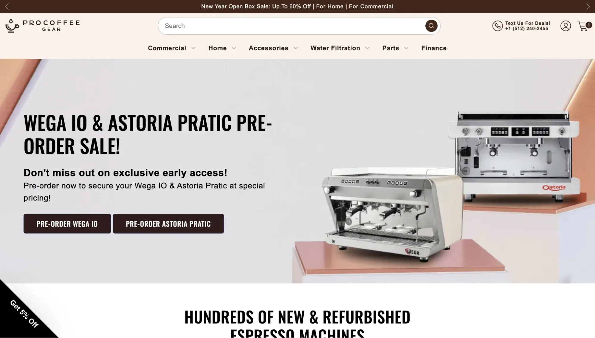 b2b ecommerce website examples: pro coffee gear