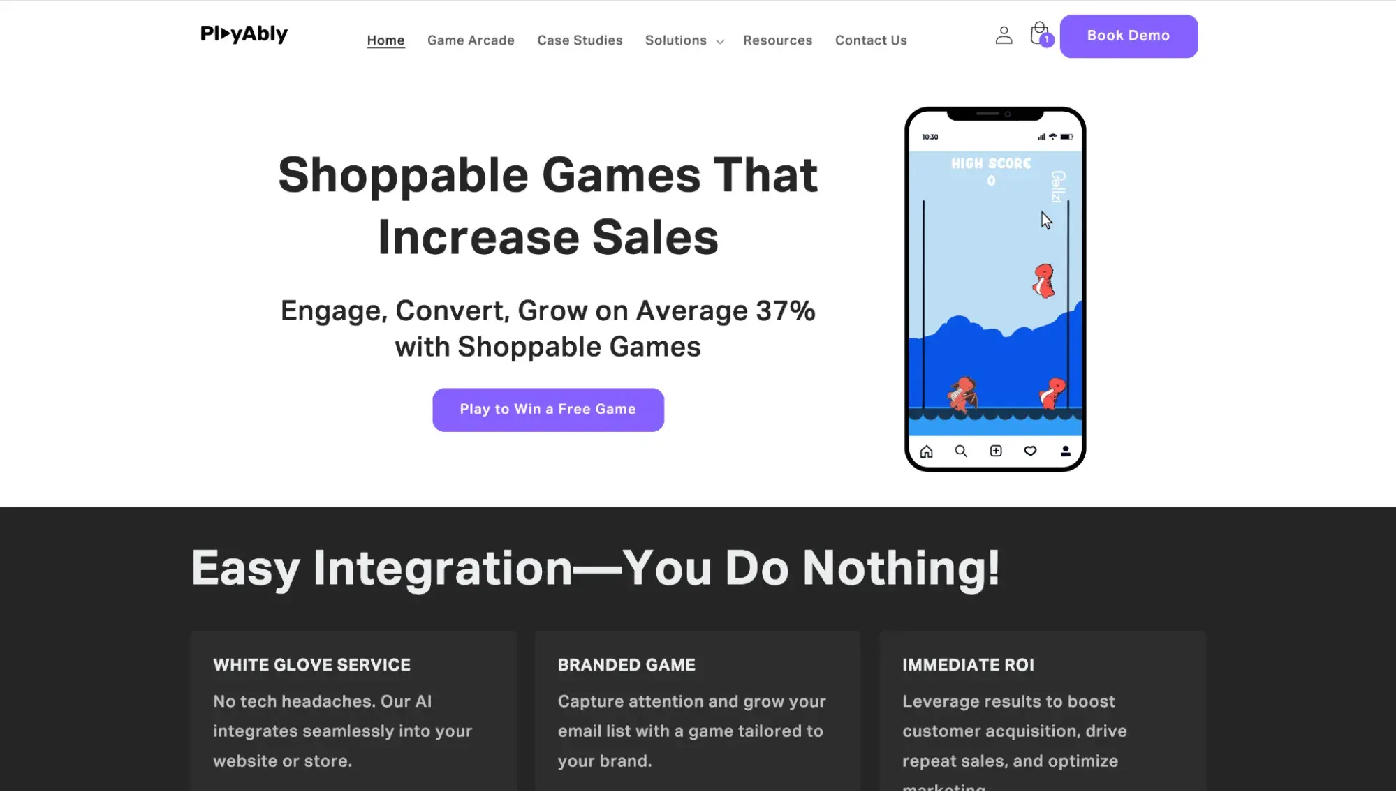 b2b ecommerce website examples: playably