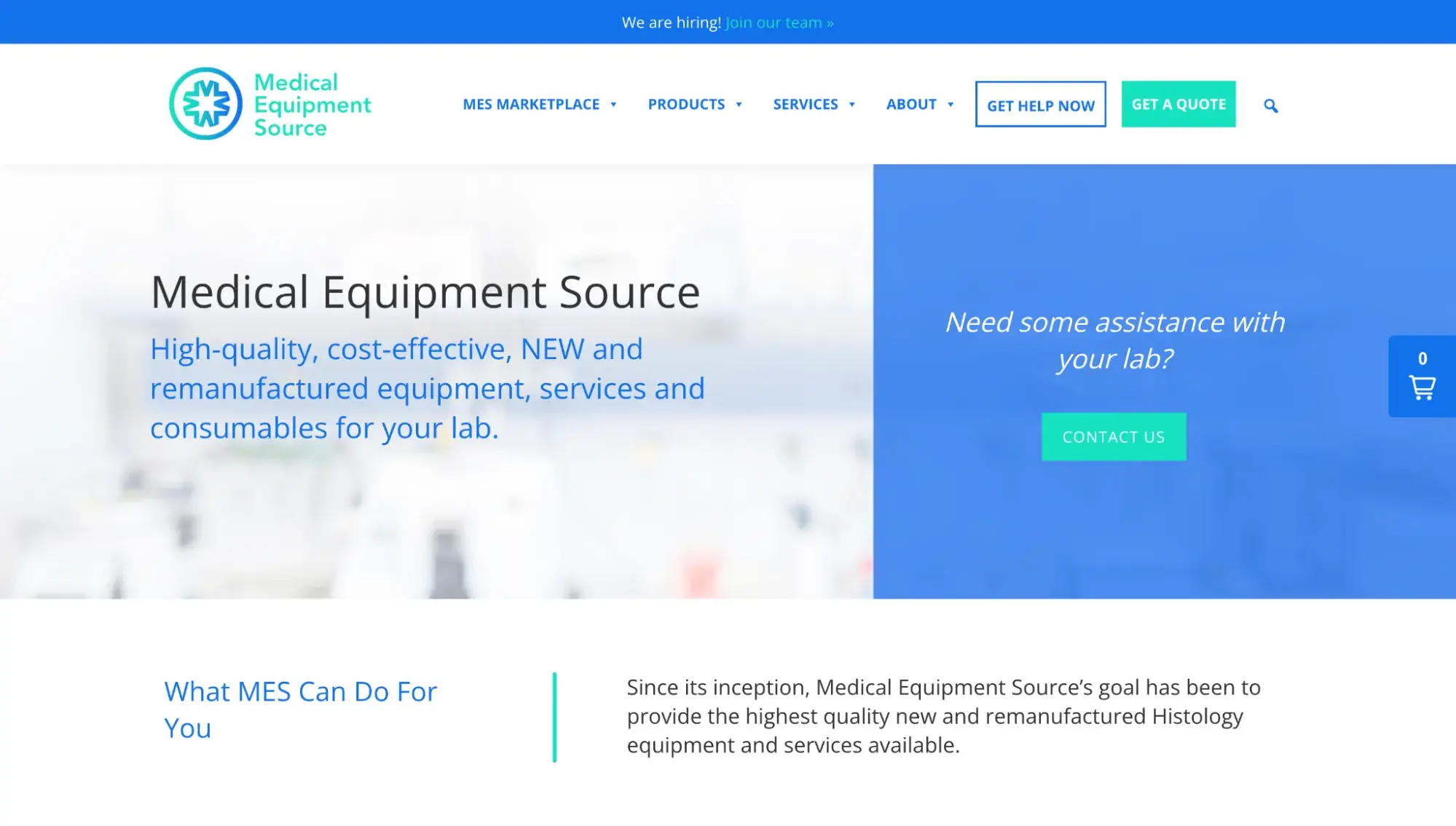 b2b ecommerce website examples: medical equipment source