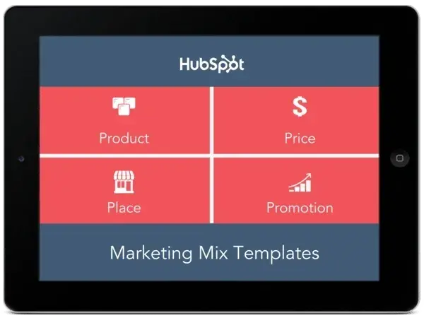 hubspot’s marketing mix template offer