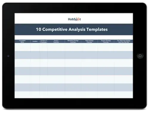 HubSpot's free competitive analysis templates