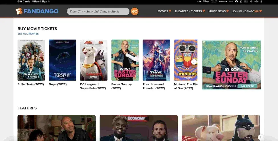 bad UI design, fandango