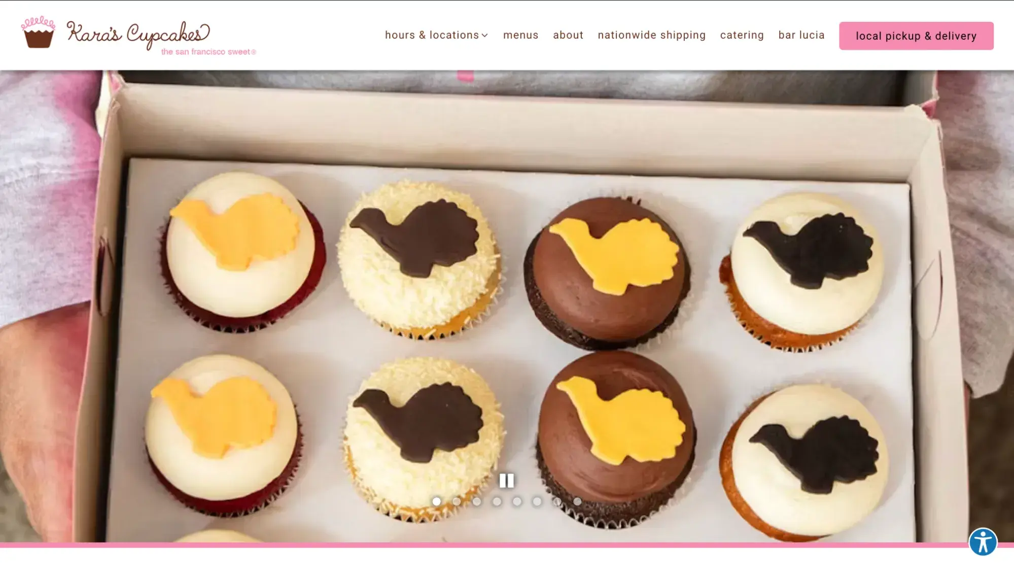 Kara’s Cupcakes bakery website design