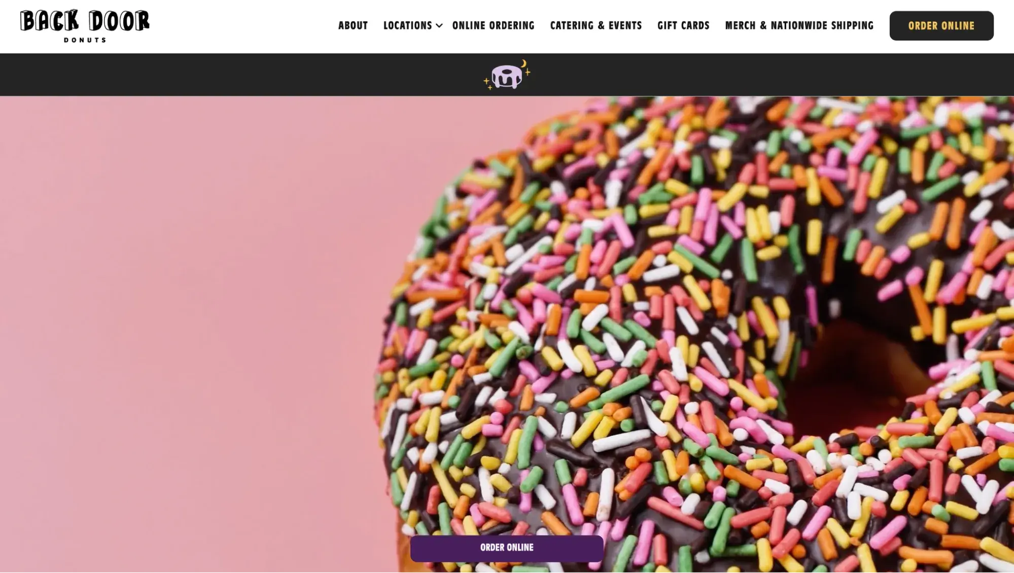 Back Door Donuts bakery website design