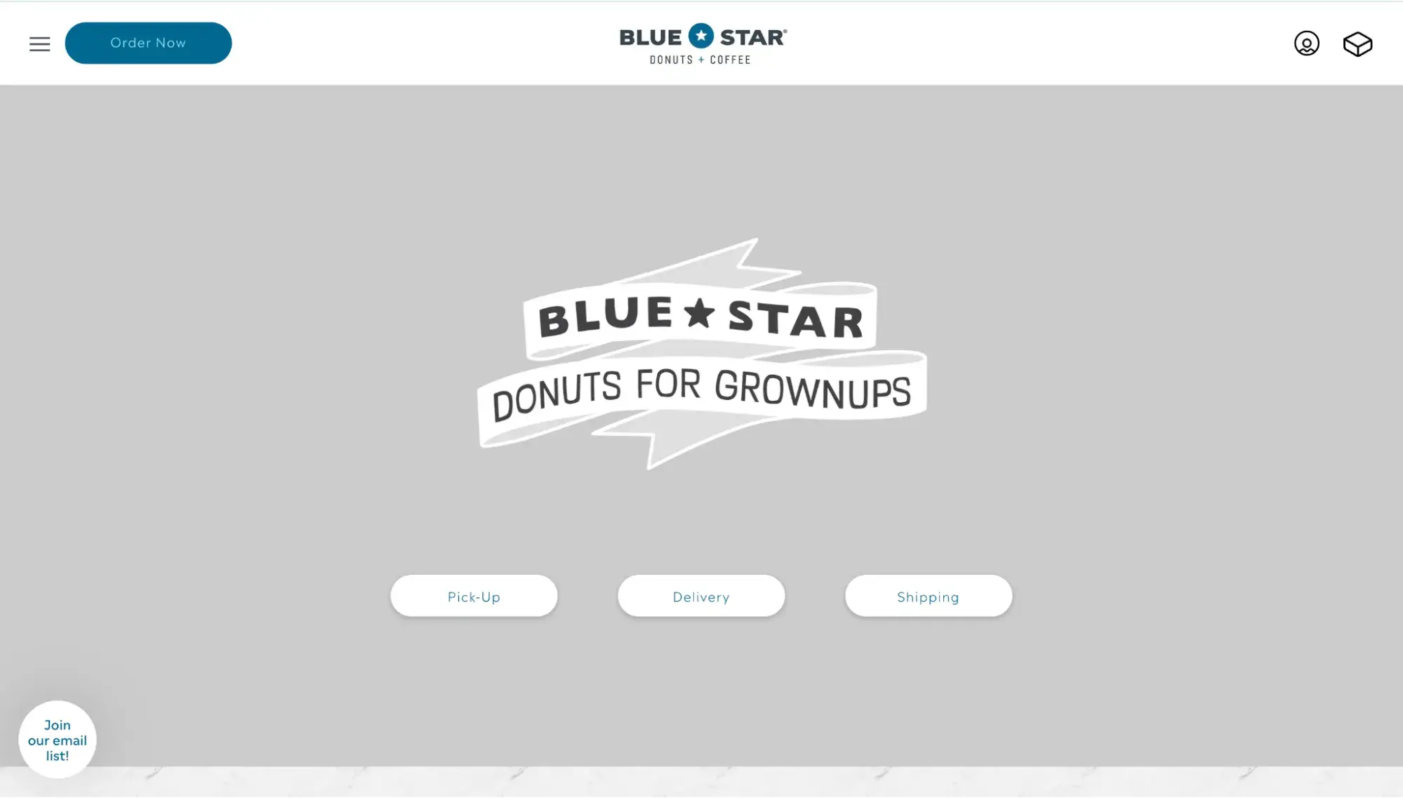 Blue Star Donuts bakery website design