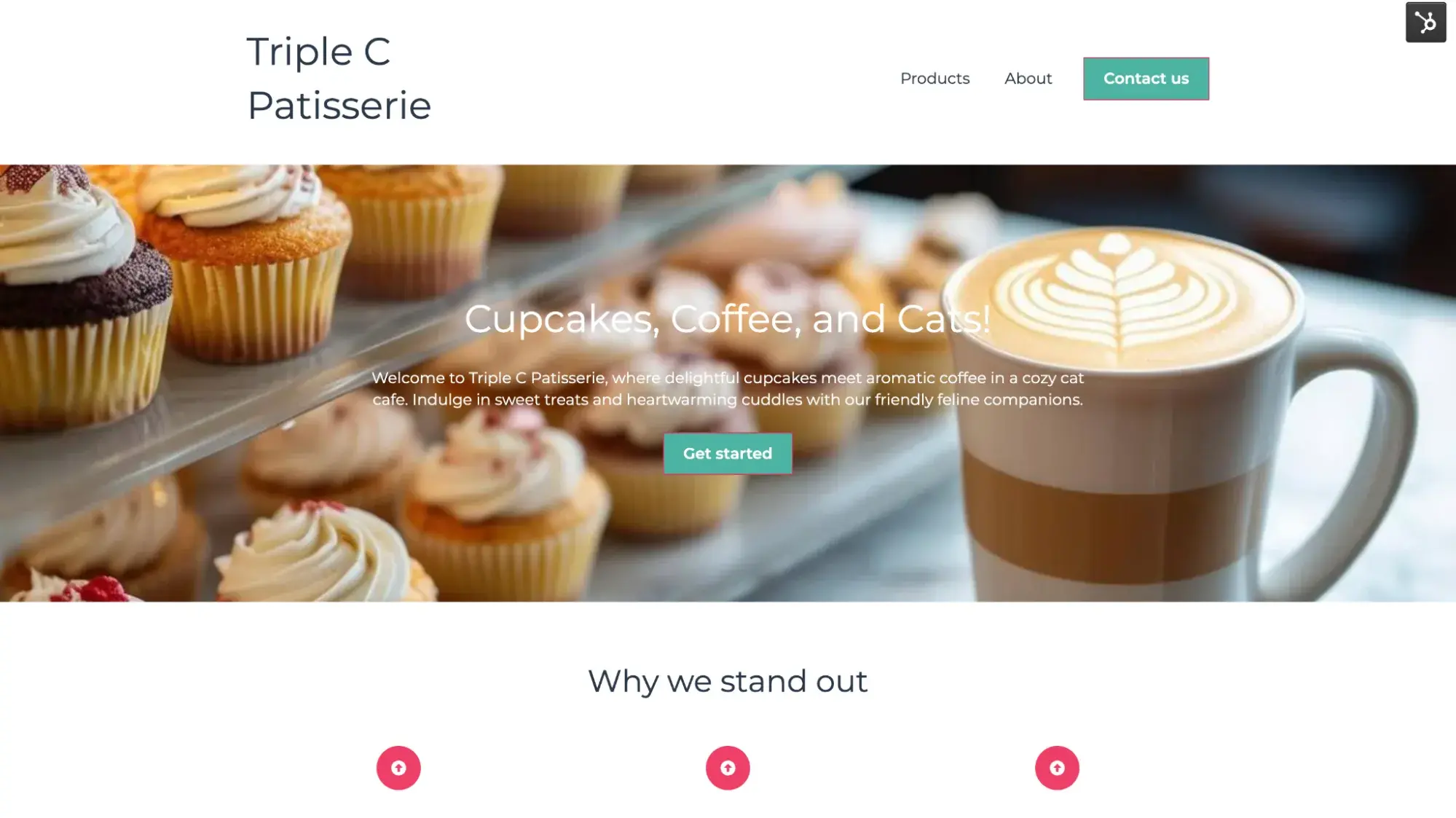 Triple C Patisserie’s bakery website design