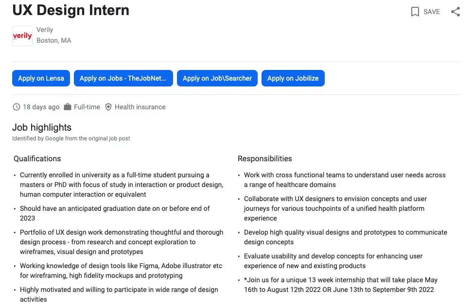 ux designer internship