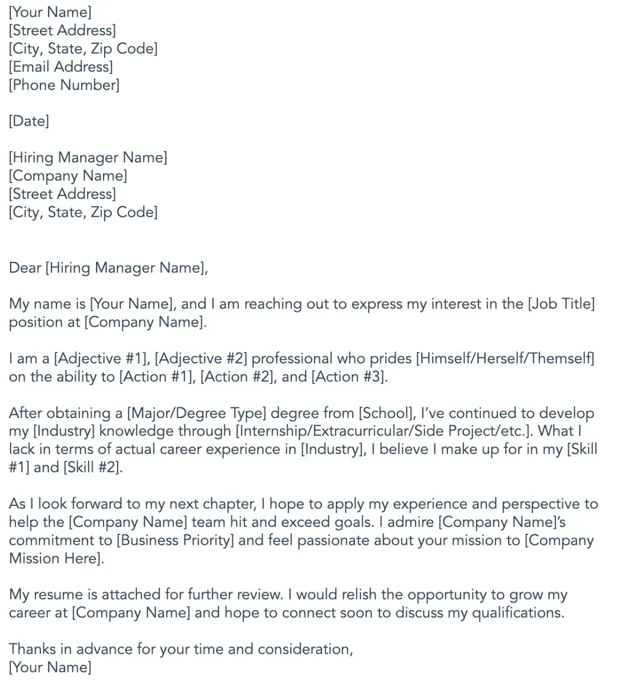 good cover letter examples, entry-level