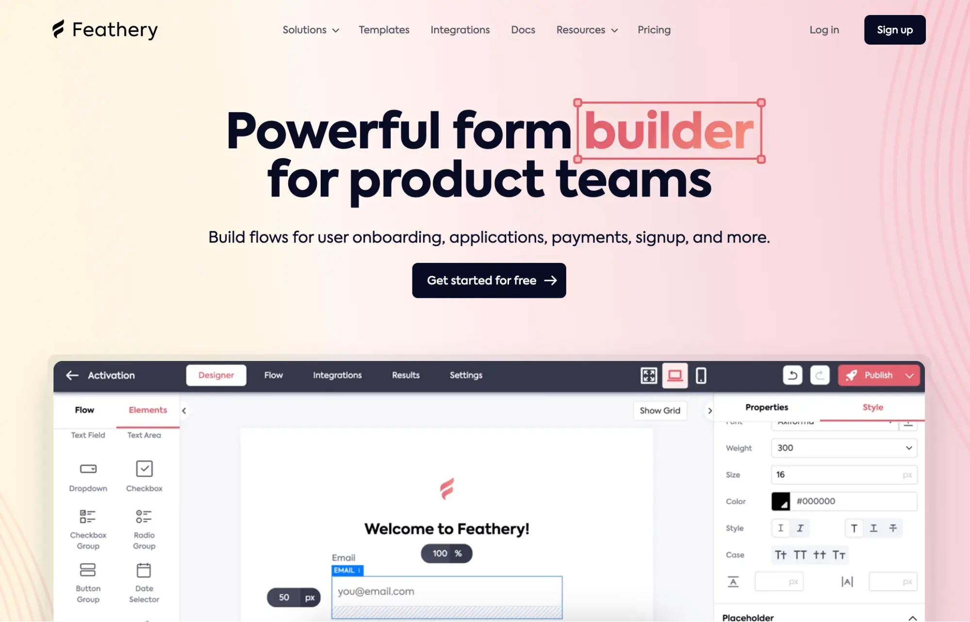 feathery form builder tool