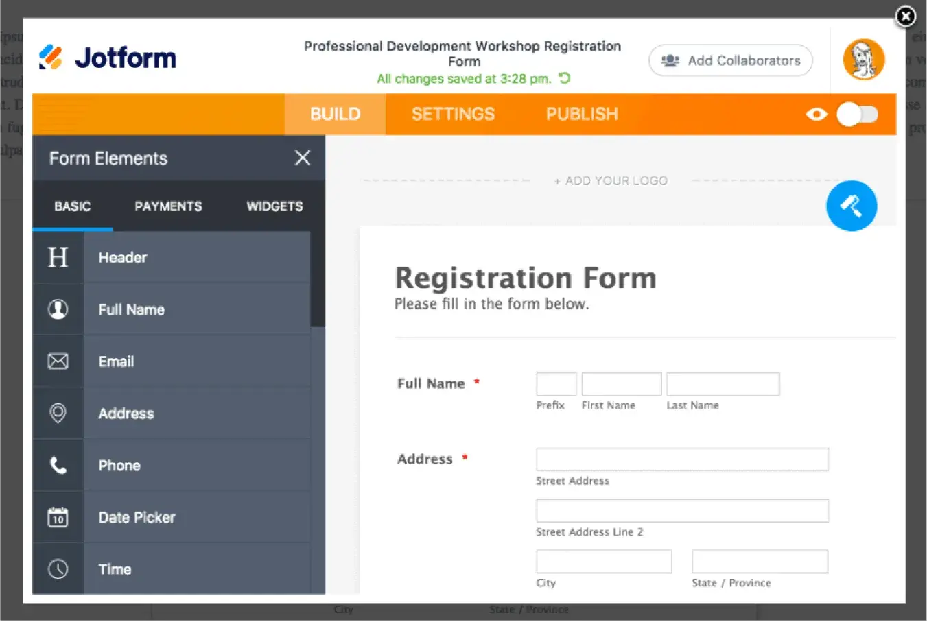 jotform form builder tool