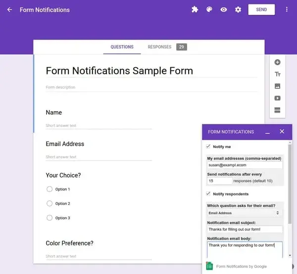 google forms form builder tool