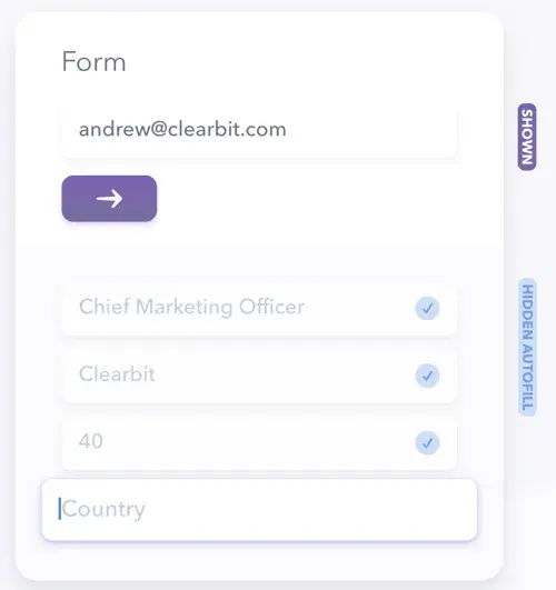 clearbit form builder tool