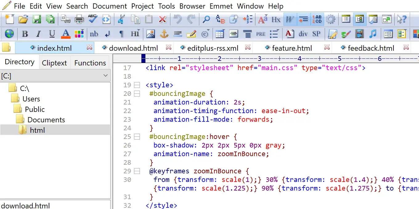 html editor with live preview, edit plus