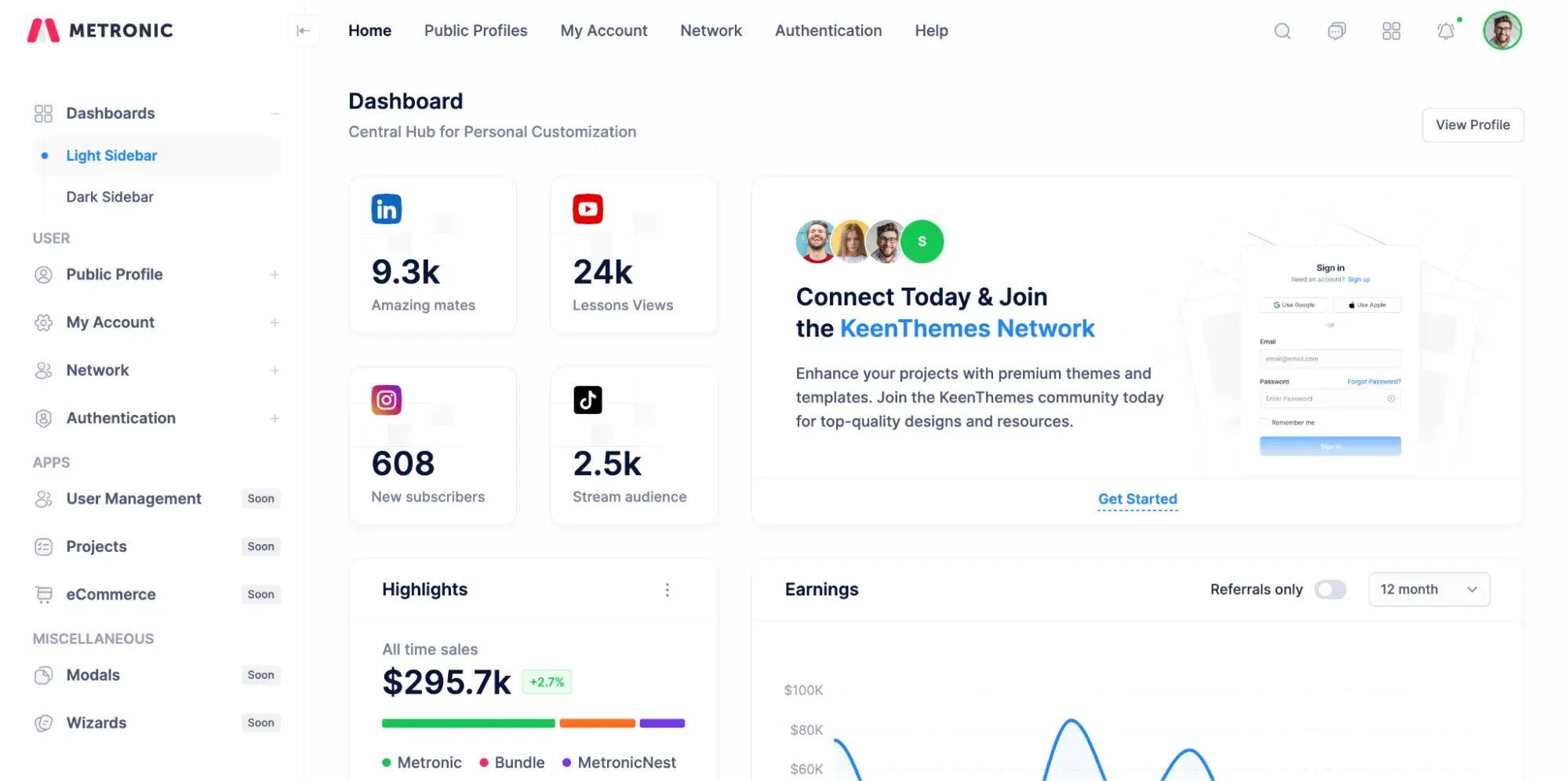 Metronic dashboard, best html5 admin dashboard templates