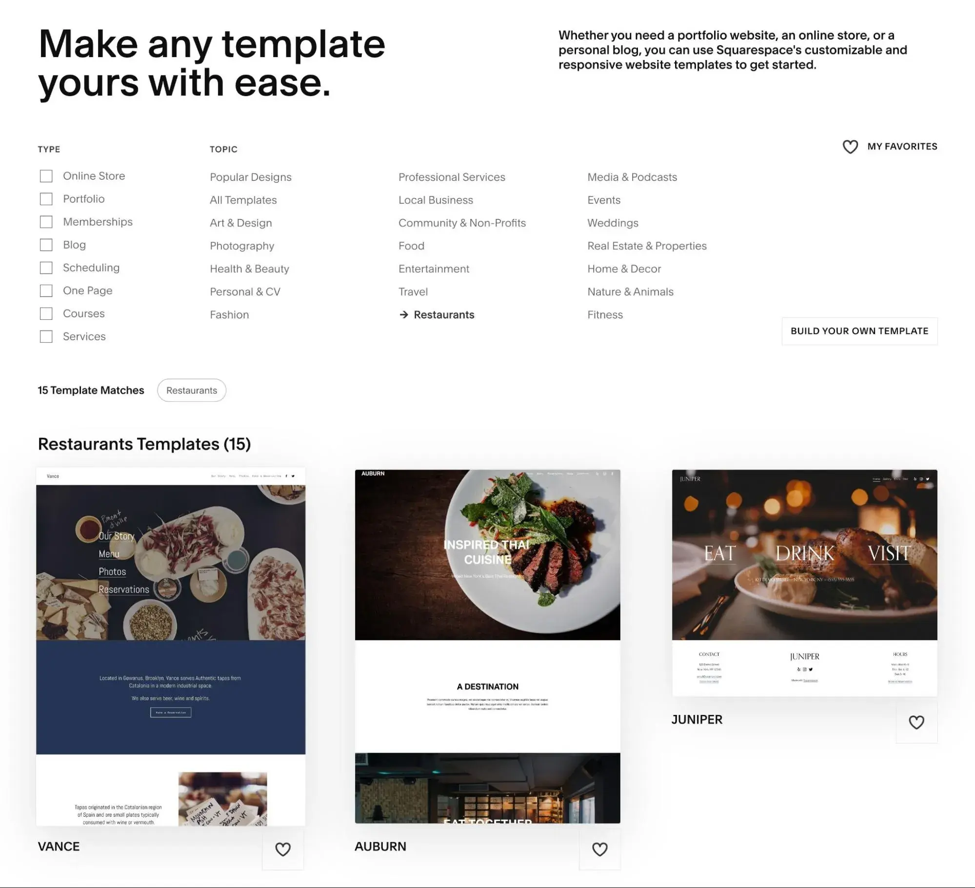 How to choose a Squarespace template for your website