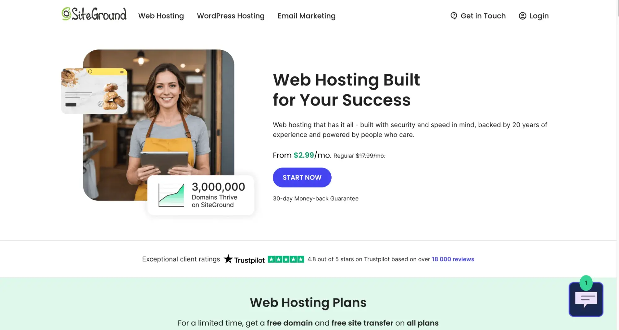 SiteGround’s blog hosting site