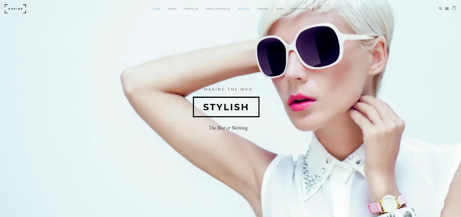 fashion blog website templates: oshine