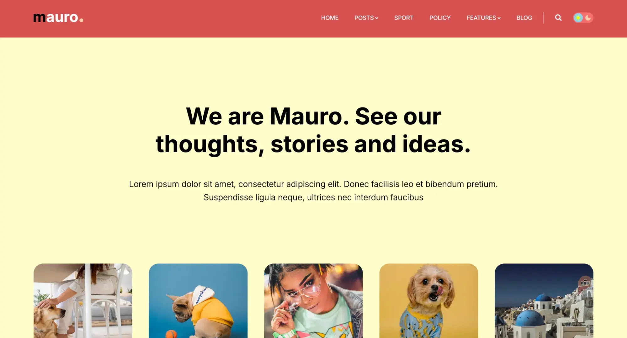 best blogger website templates: mauro