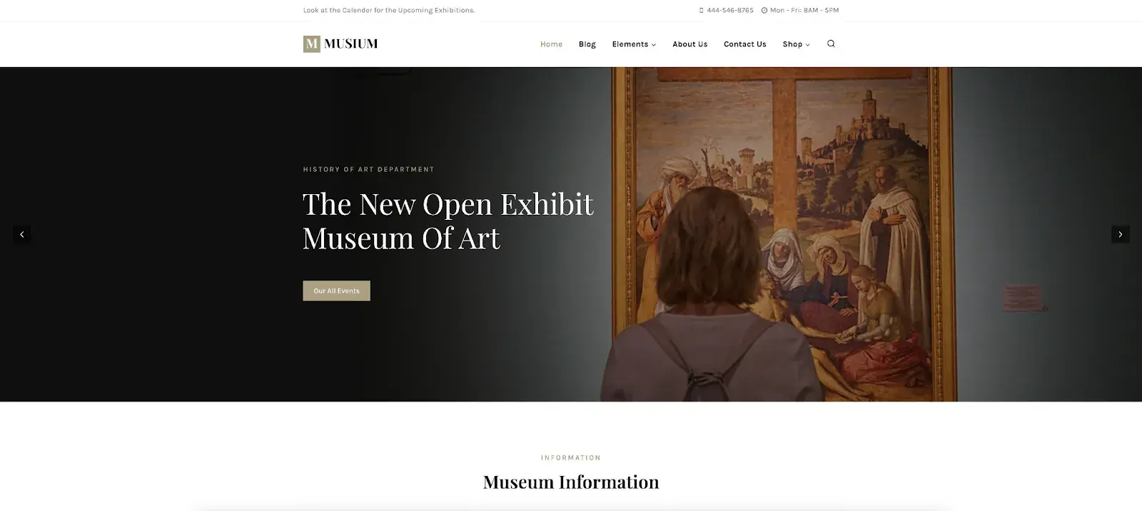 travel blog website templates: musium