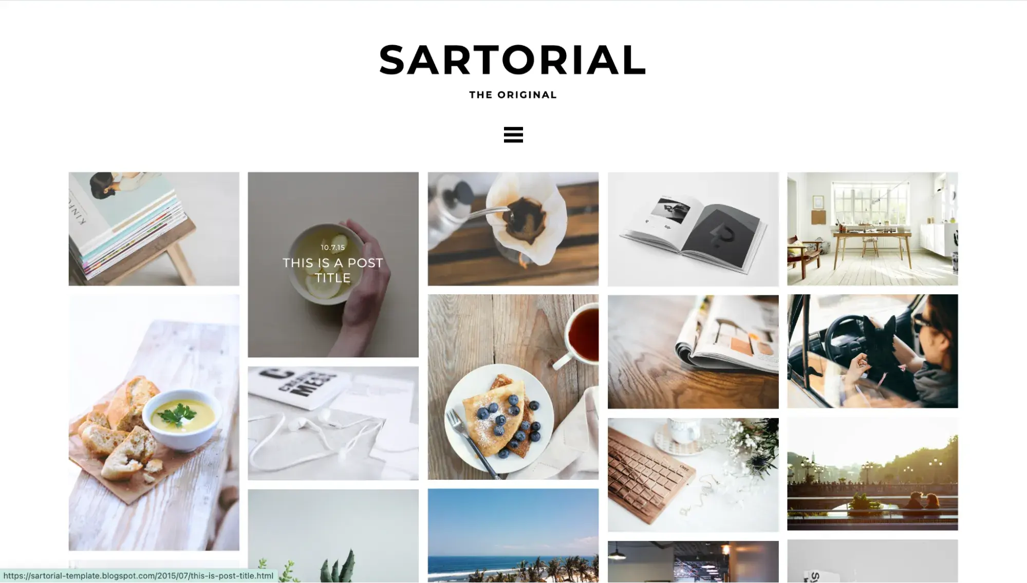 best blogger website templates: sartorial