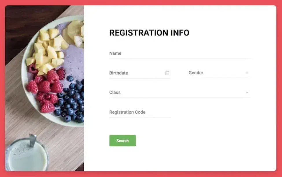 sign up form bootstrap template