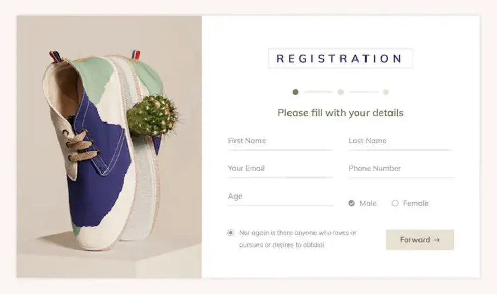 sign up form bootstrap template