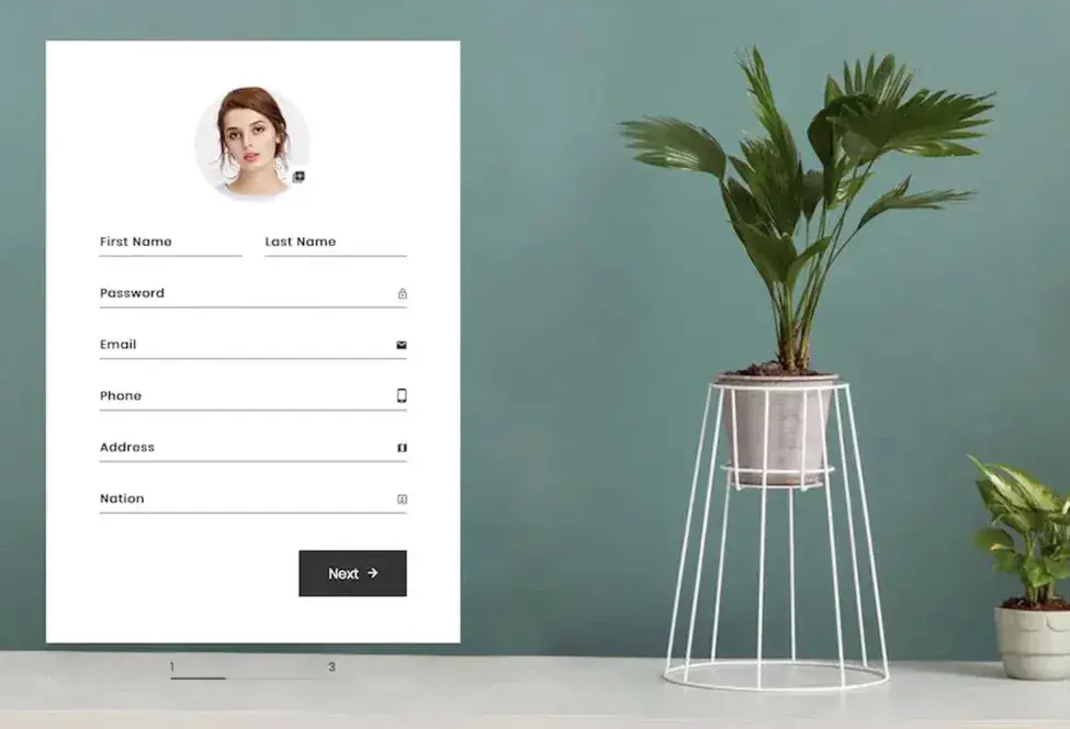 sign up form bootstrap template