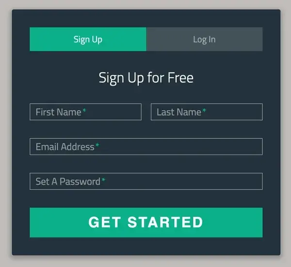 bootstrap form template example: registration form