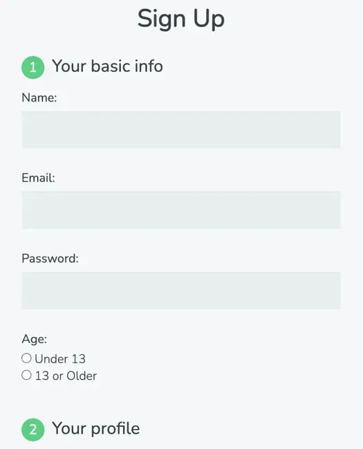 bootstrap form template example: registration form