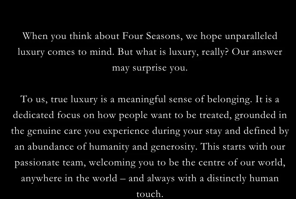 Screencap from Four Seasons’ website.