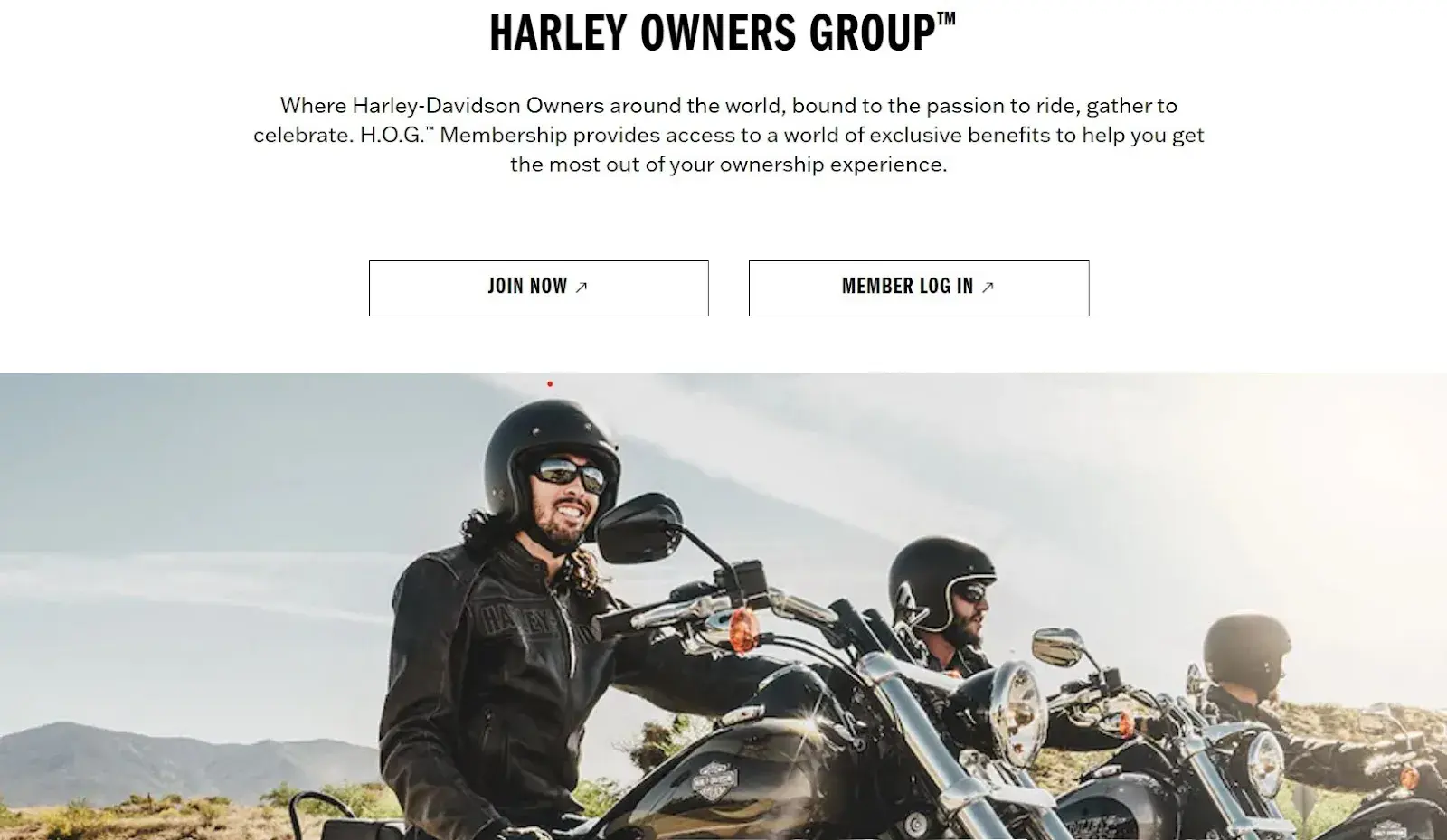 Screencap of Harley Owners Group.