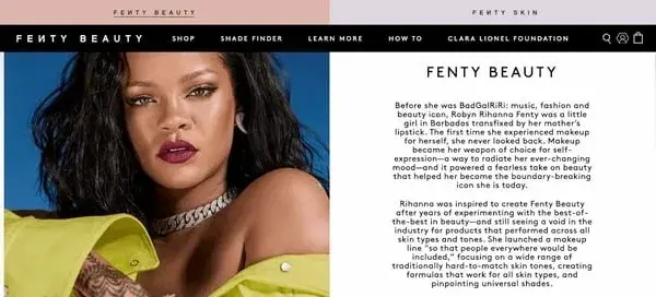 Screencap of Rihanna’s Fenty Beauty “About Us.”