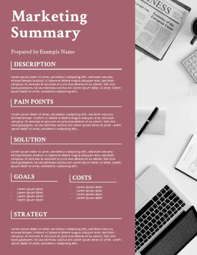 marketing proposal template, business proposal template