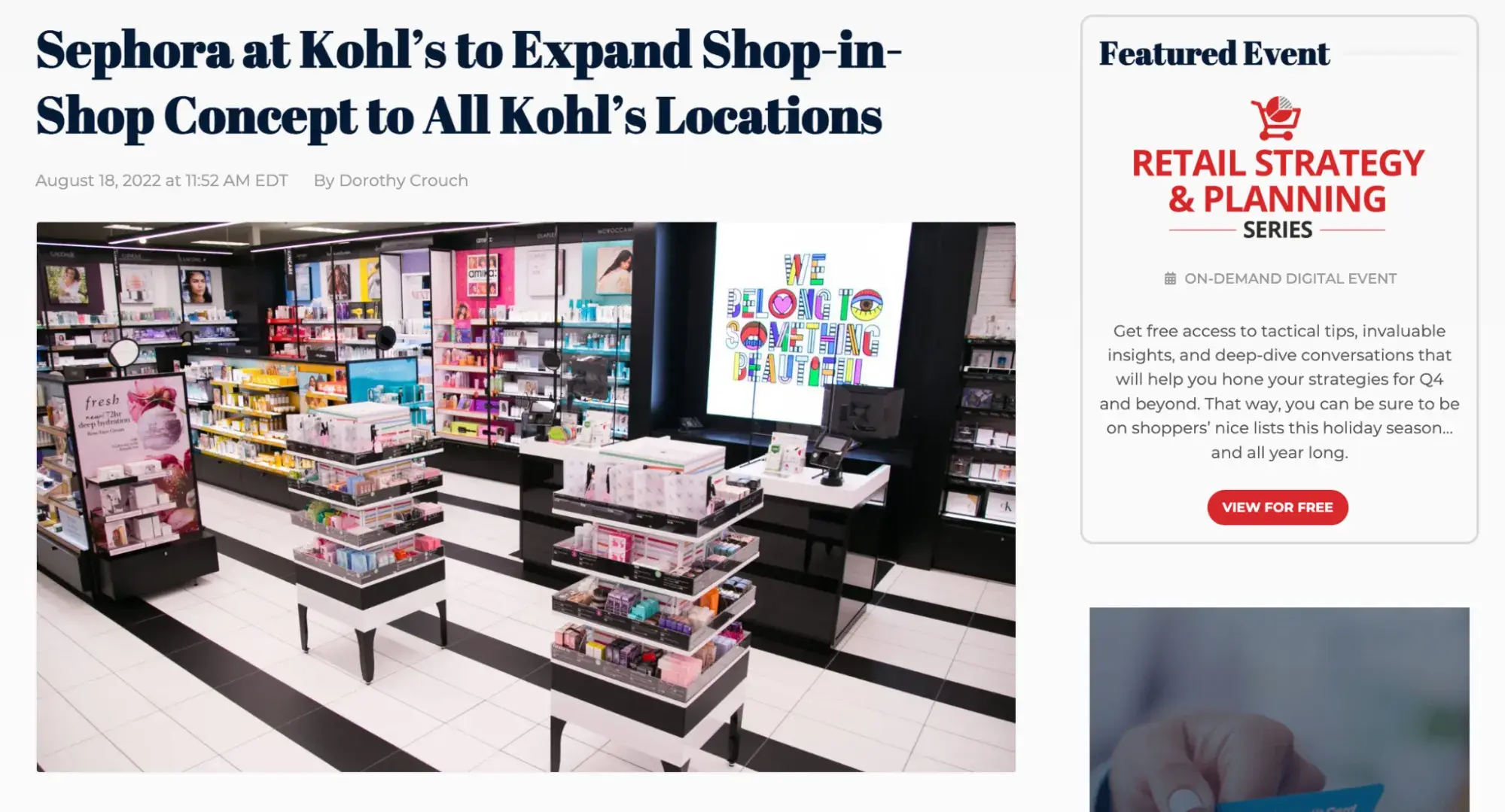 marketing case study examples, sephora at kohl’s case study