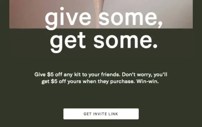 a screenshot of a referral program offer with a ‘catchy join’ us phrase give some get some, referral slogans