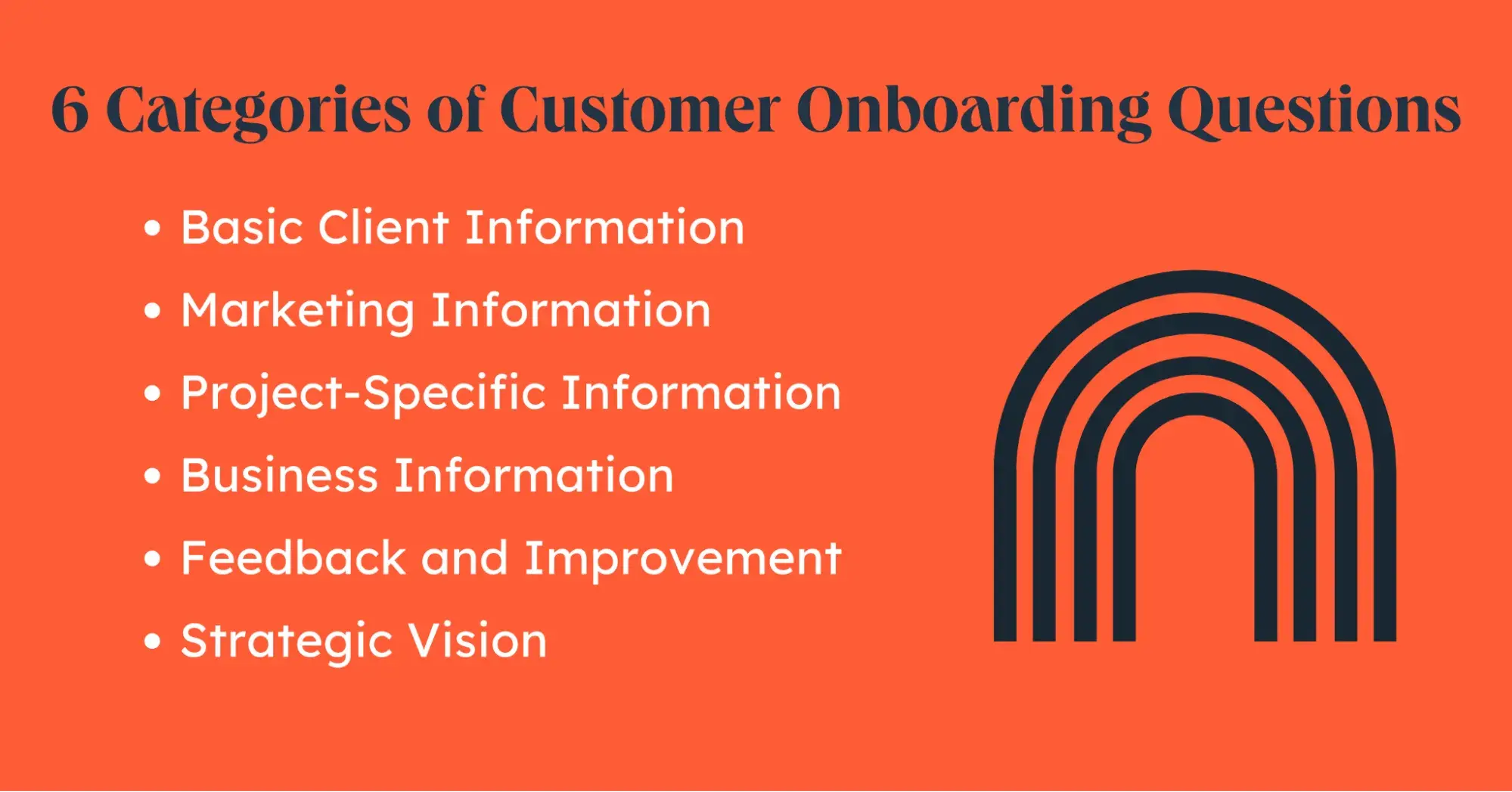 client onboarding questionnaire categories for questions