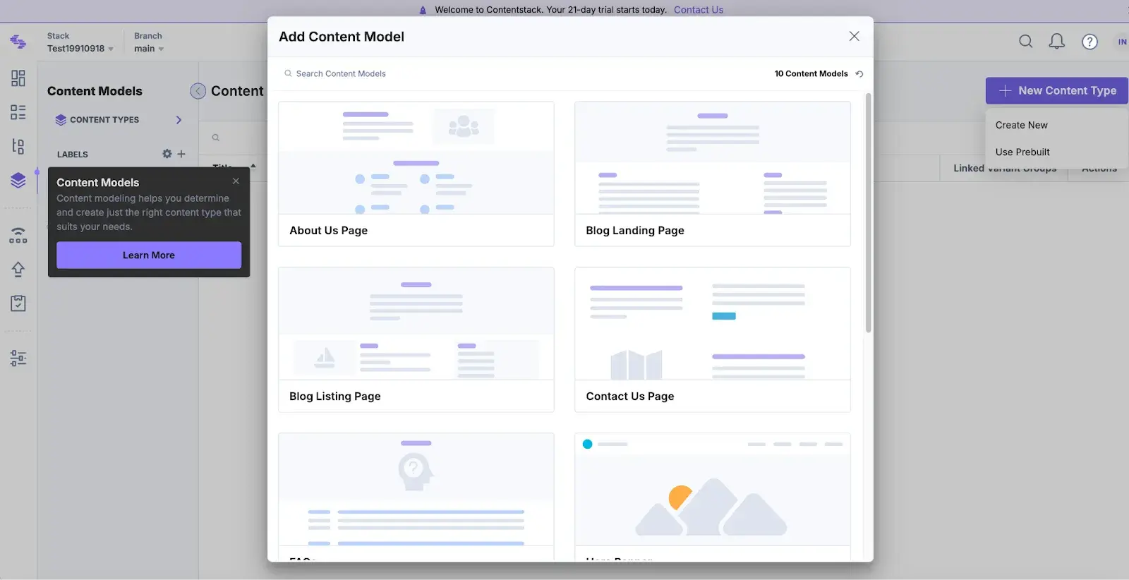 managing content models cloud based cms