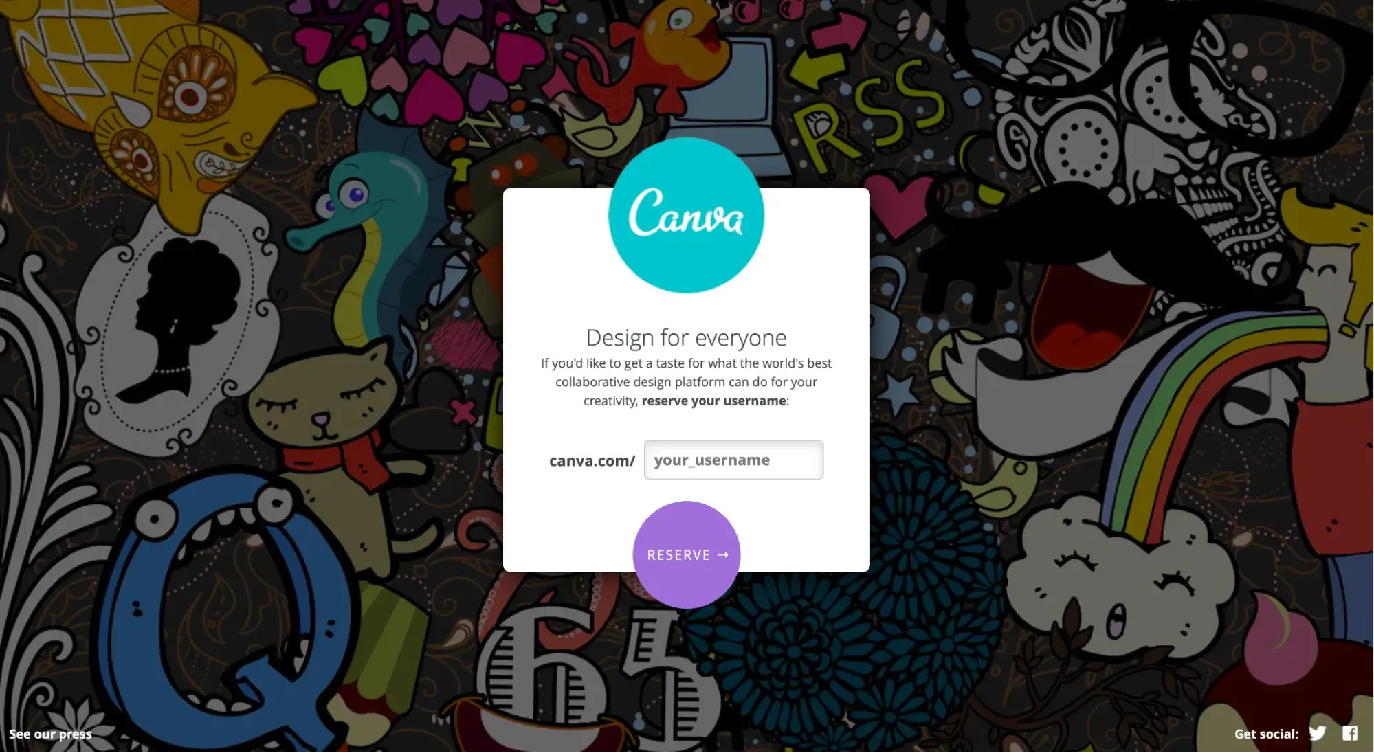 Coming soon page from Canva