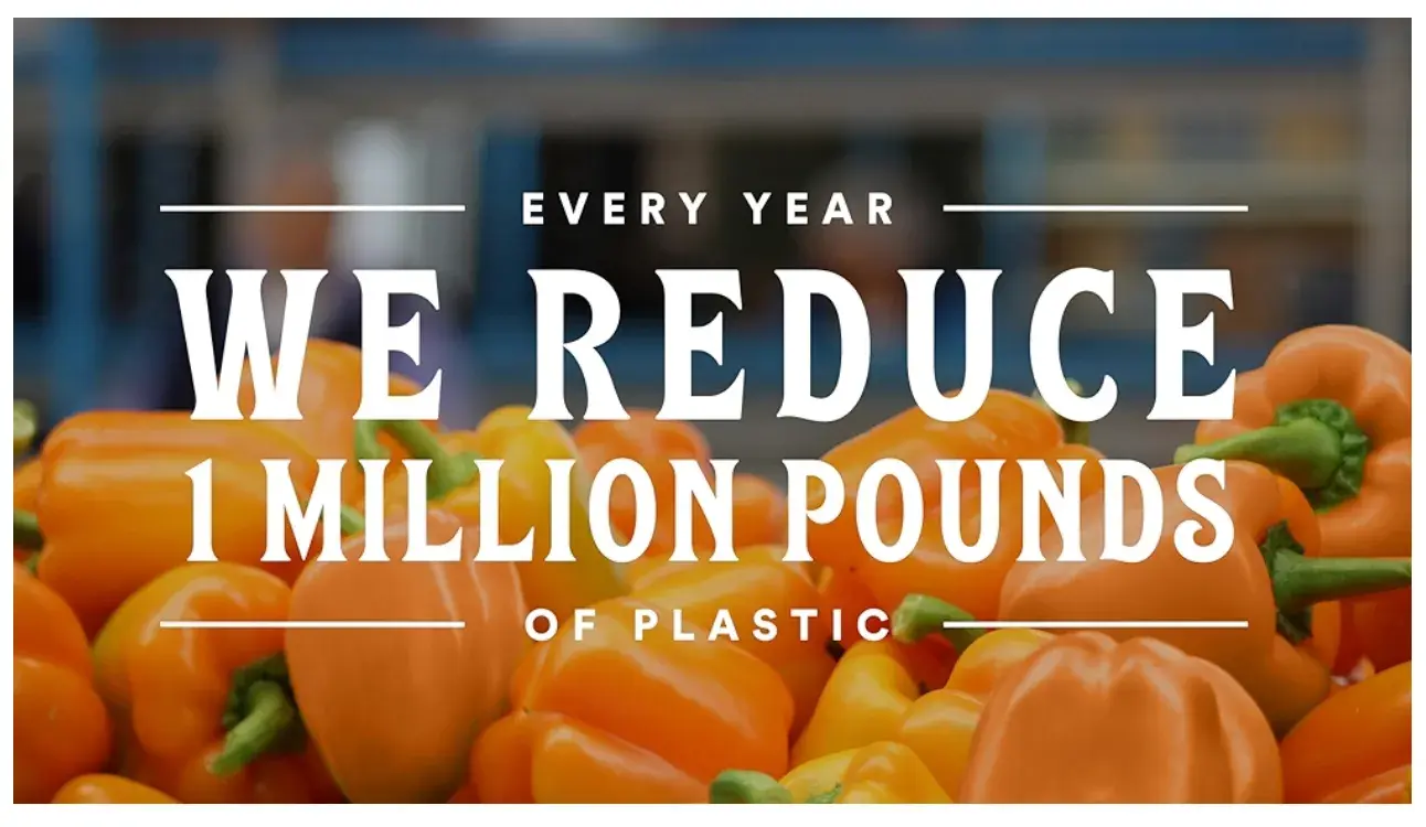 Whole Foods claim that states, “Every year, we reduce 1 million pounds of plastic.”