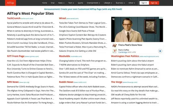 AllTop aggregator site