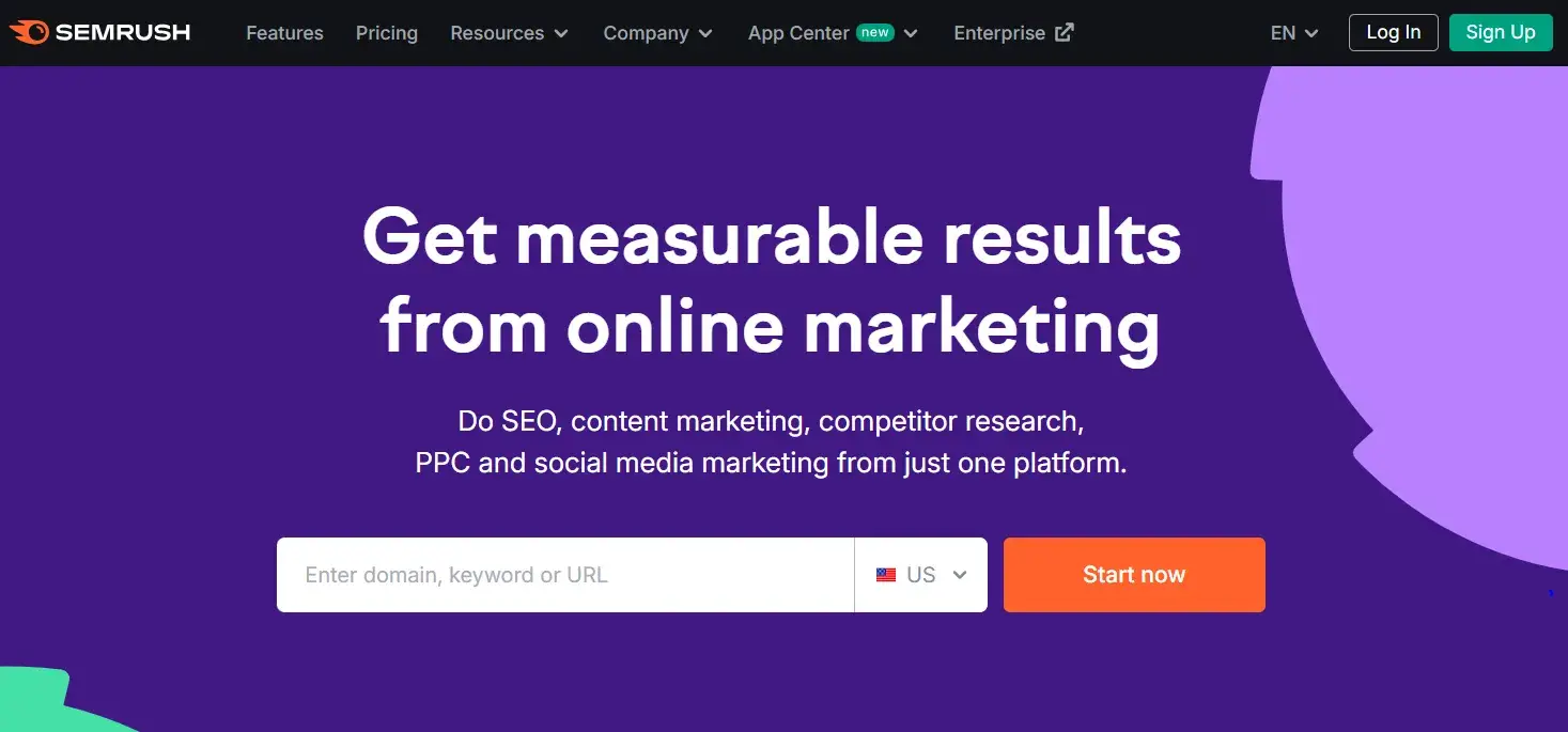 Content marketing analytics tool – Semrush