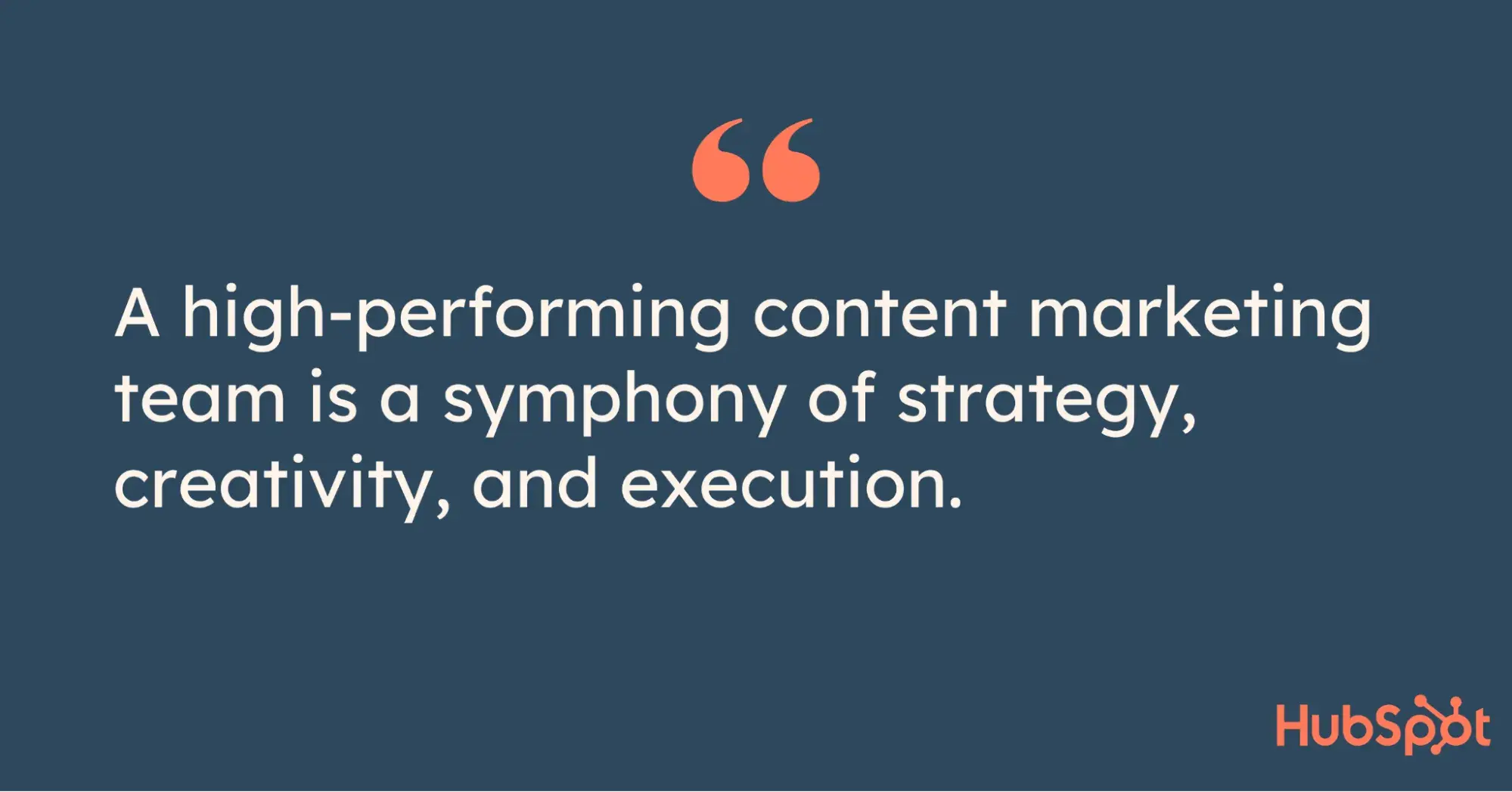 pull quote from article on what a content marketing team is