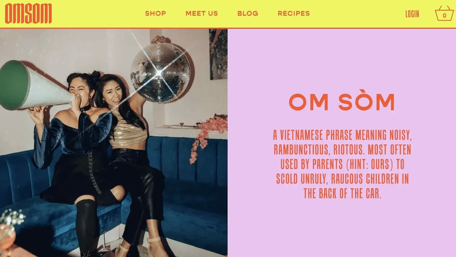 marketing copy example, Omsom founder story