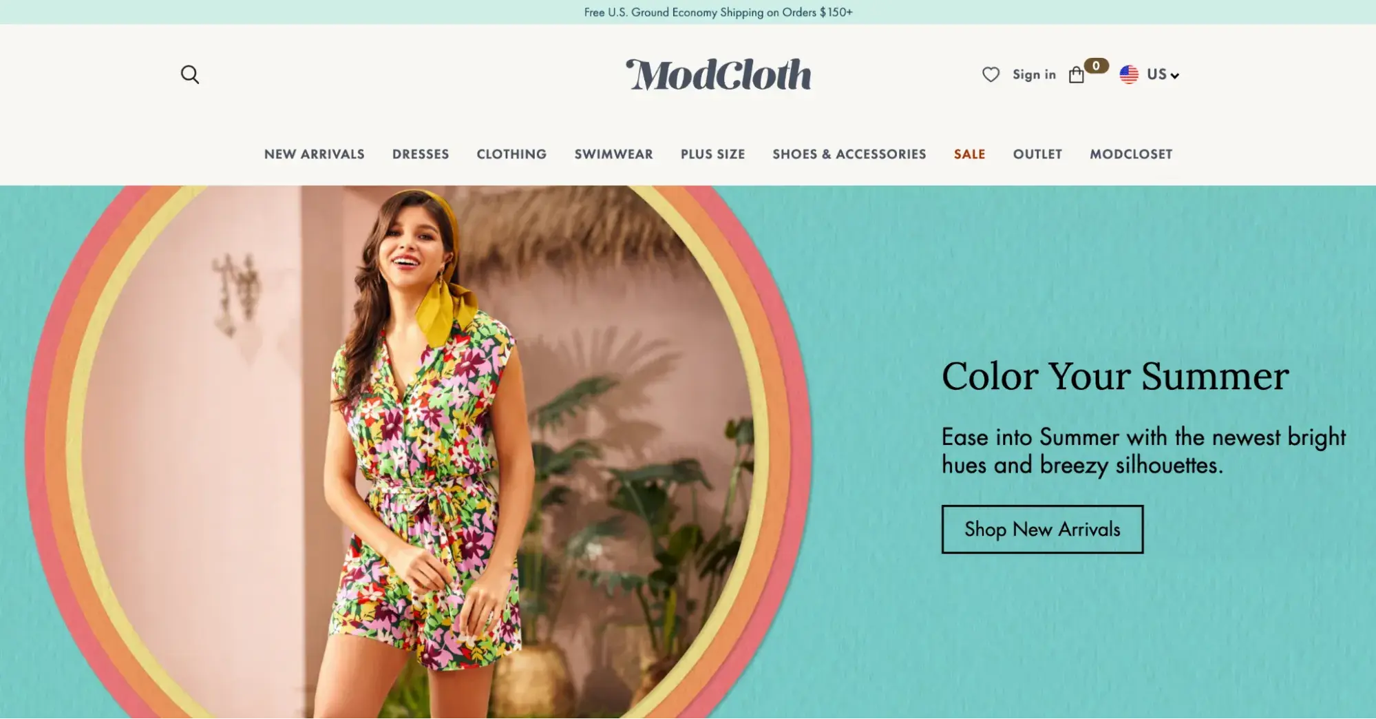 modcloth sales web copywriting homepage 