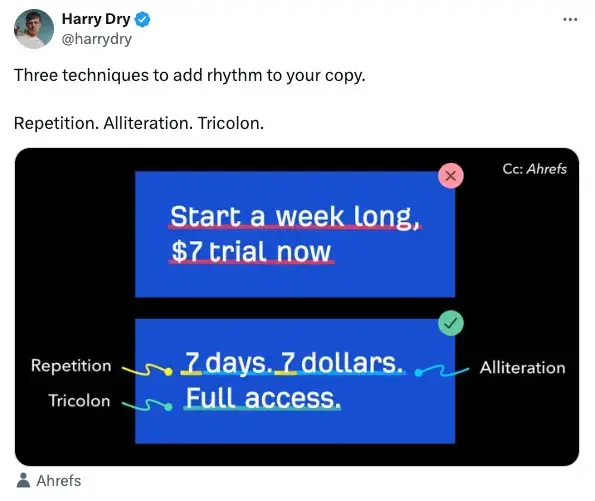 Copywriting Insight Example: Henry Dry Ahrefs Call to Action