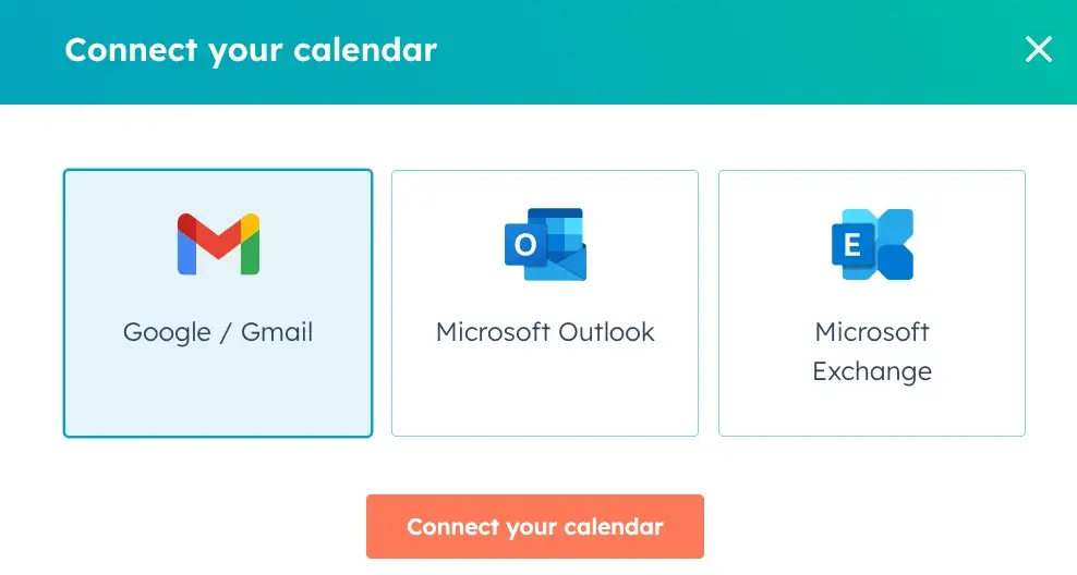 hubspot enables you to integrate your calendar with your crm.