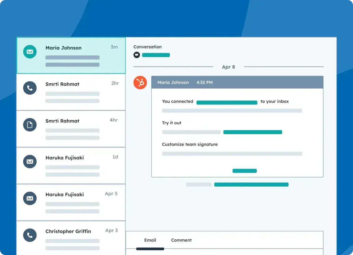 CRM features: HubSpot service hub