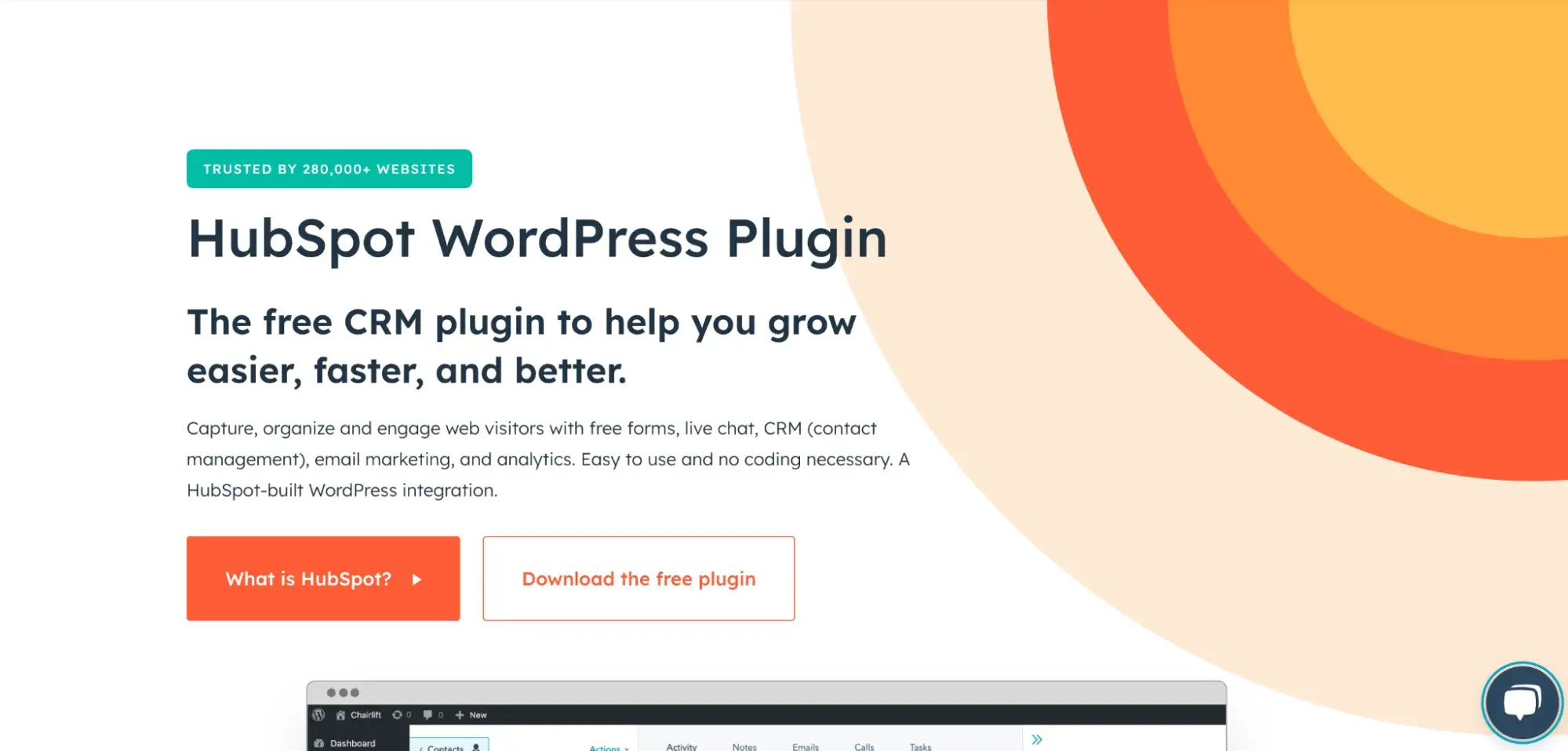 crm vs cms: hubspot crm wordpress plugin